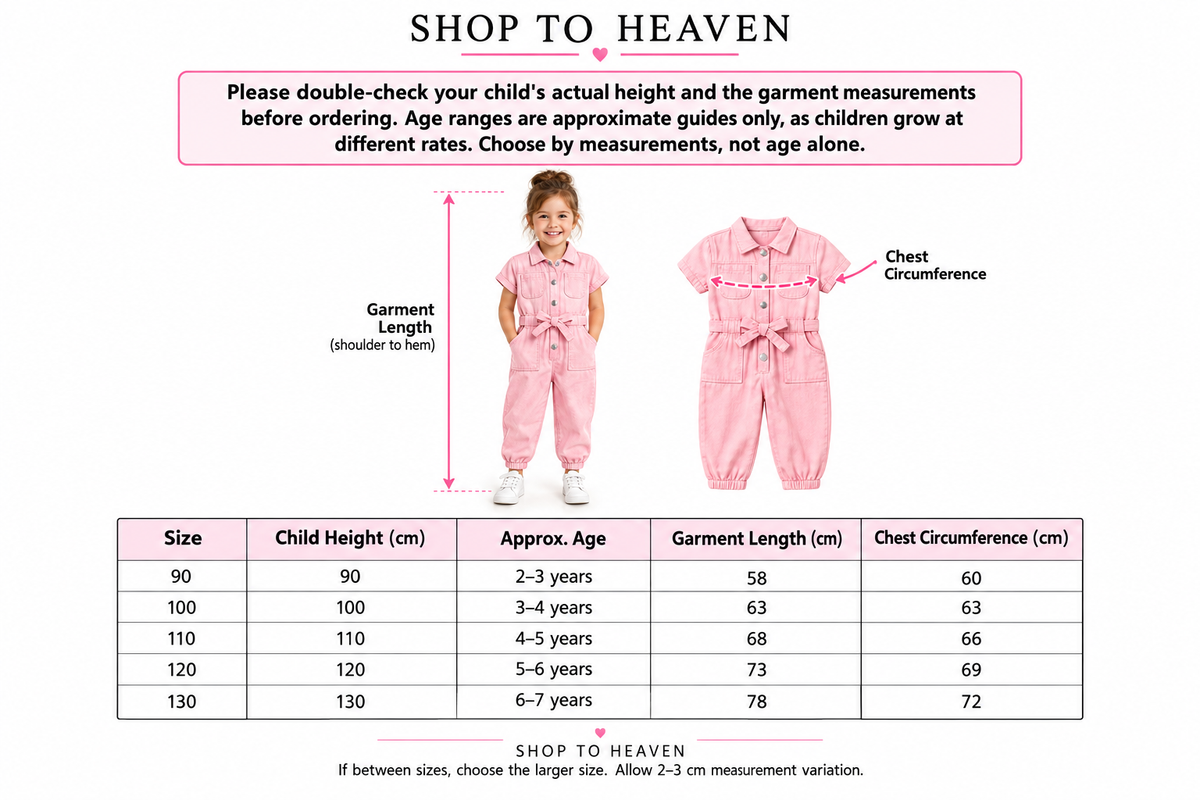 Cotton Utility Jumpsuit Updated Size Guide