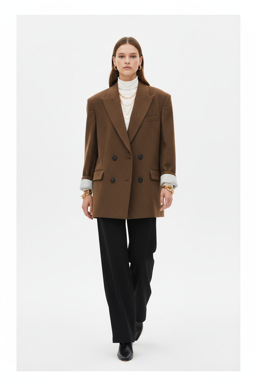 Oversized Double-Breasted Blazer