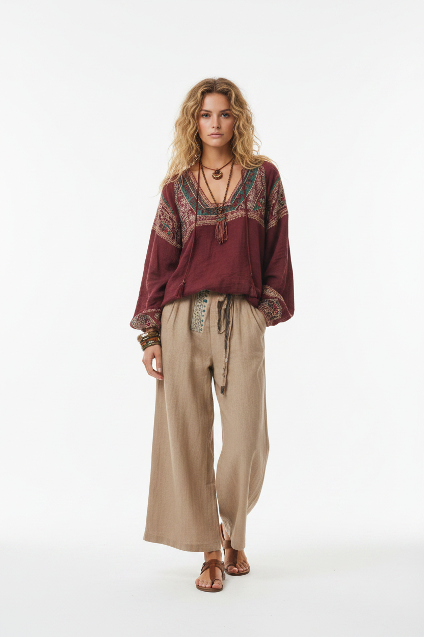 Cover – Ethnic Print Blouse