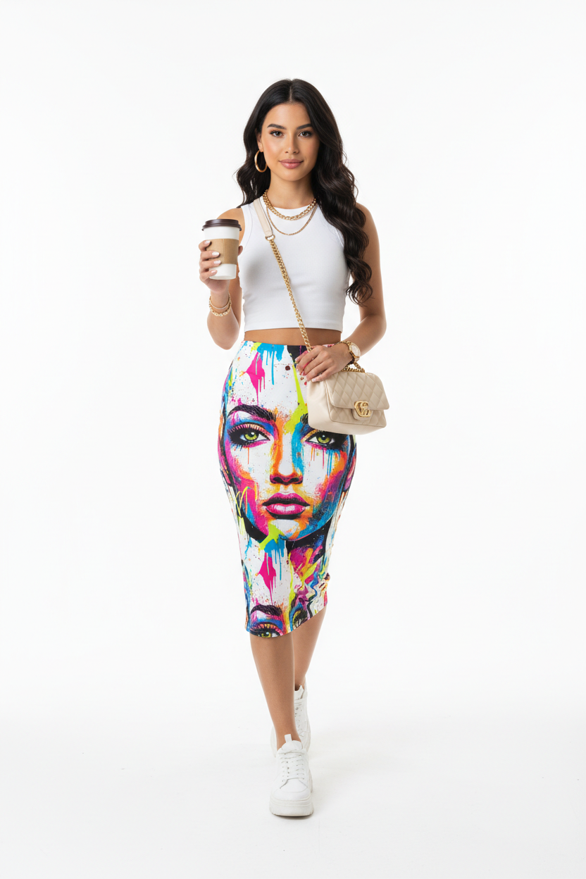 Cover – Graffiti Pencil Skirt