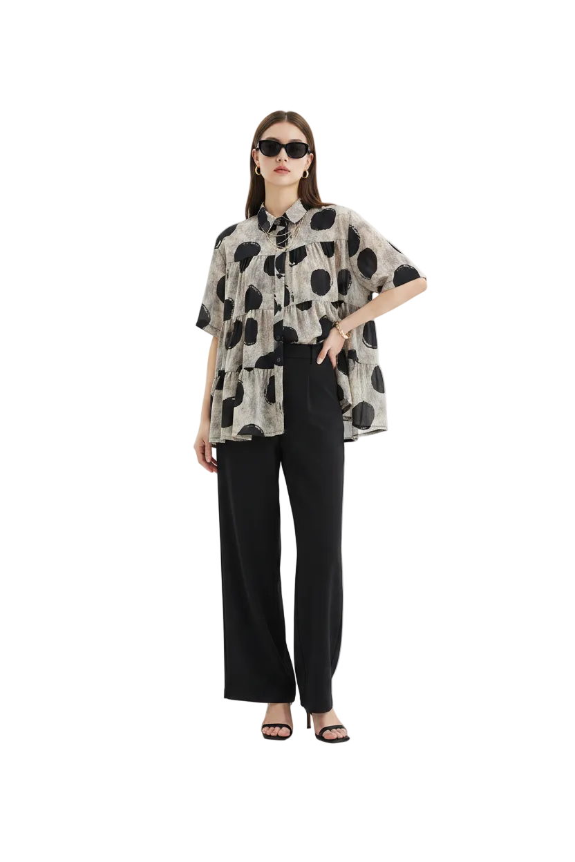 Cover – Ink Wash Polka Dot Blouse