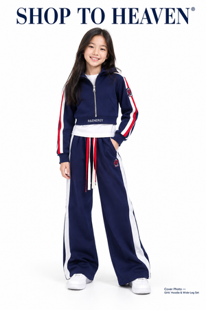 Cover Photo — Navy Girls’ Hoodie & Wide-Leg Set