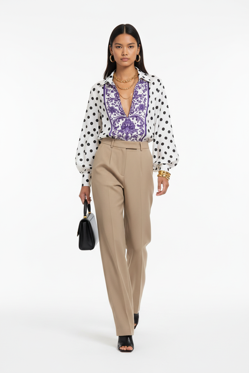 Cover – Polka Dot Baroque Blouse