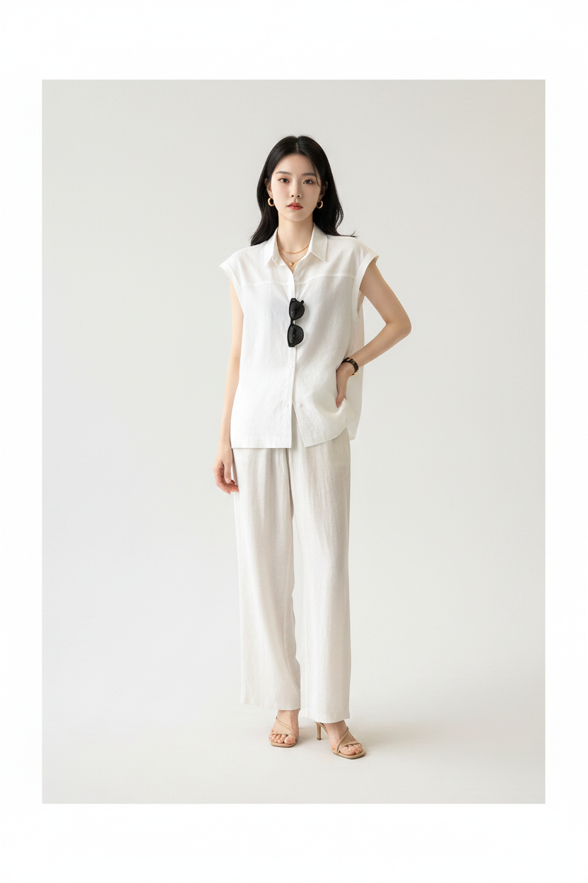 Cover – Sleeveless Linen Shirt