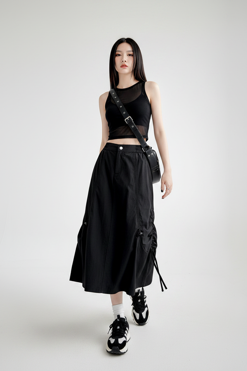 Cover – Utility Cargo Midi Skirt