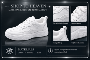 Curved-Panel Sneakers Material Information