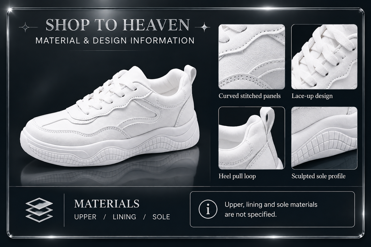 Curved-Panel Sneakers Material Information