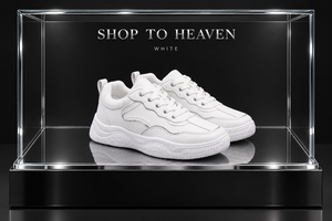 Curved-Panel Sneakers White