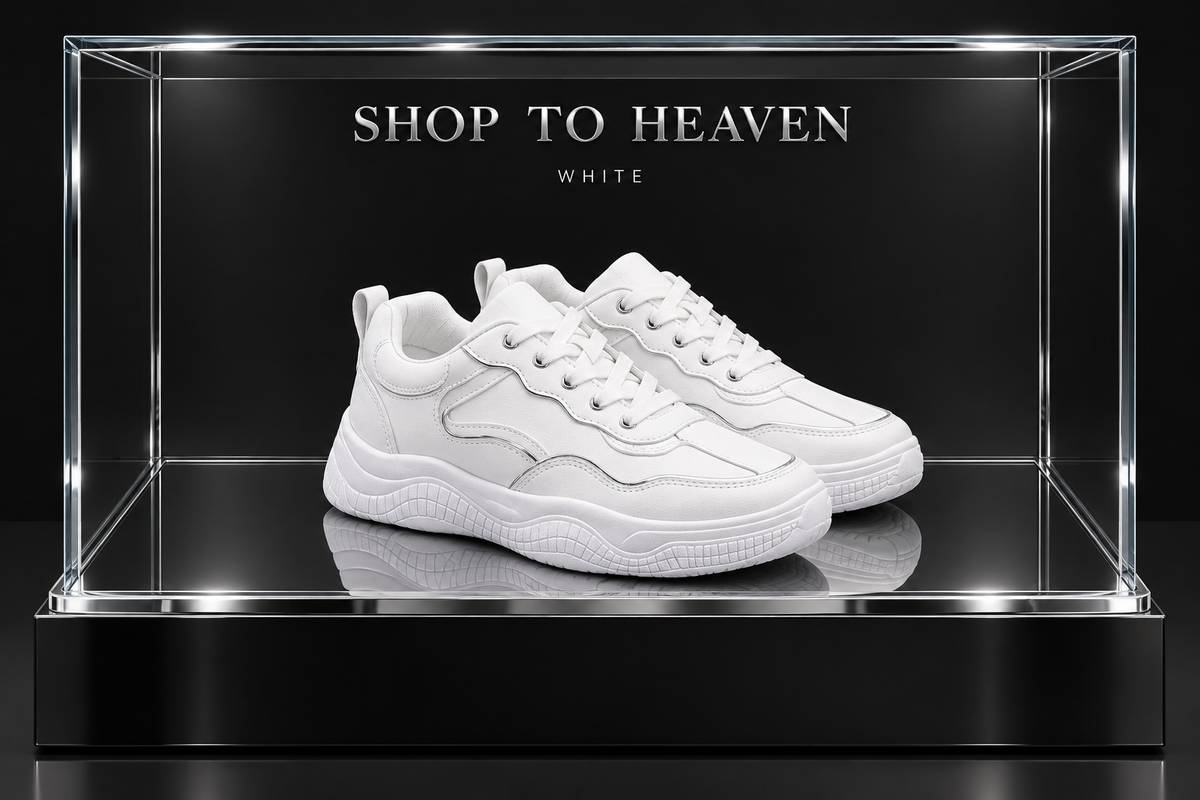 Curved-Panel Sneakers White