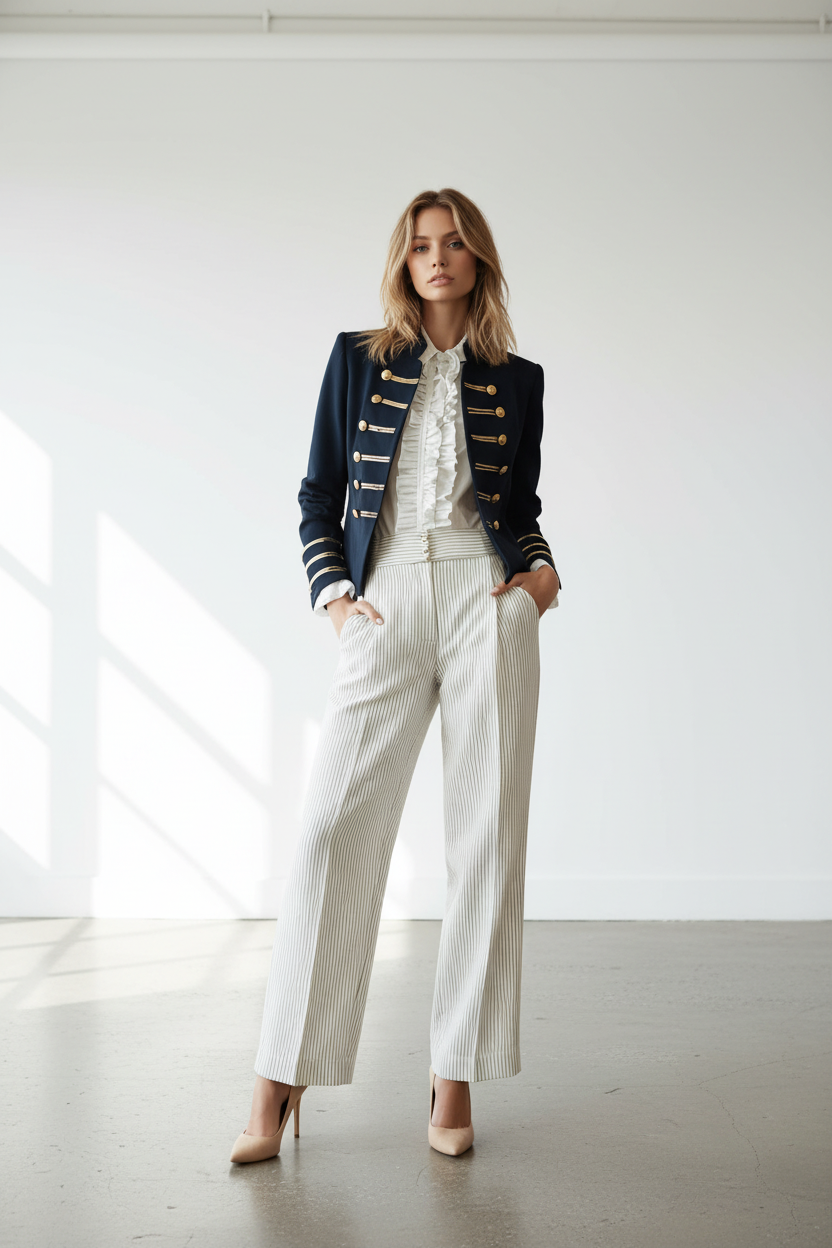 Editorial – Navy Military Blazer