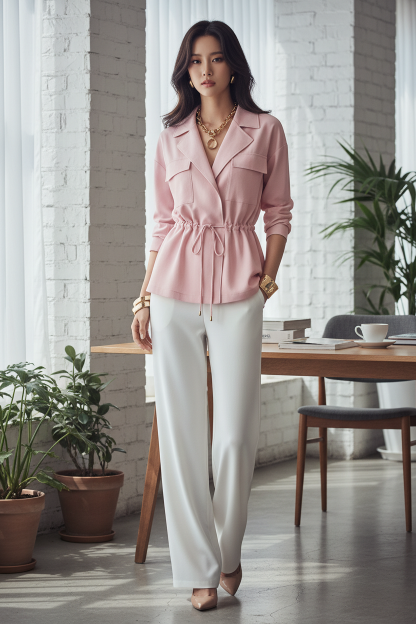 Editorial – Utility Drawstring Blouse