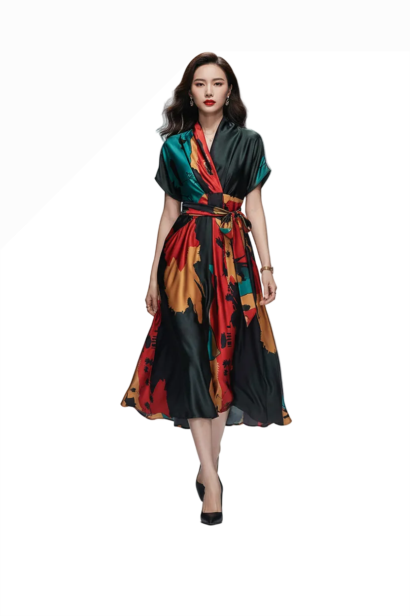 Elegant Printed Dress – Fashion Walk Cover