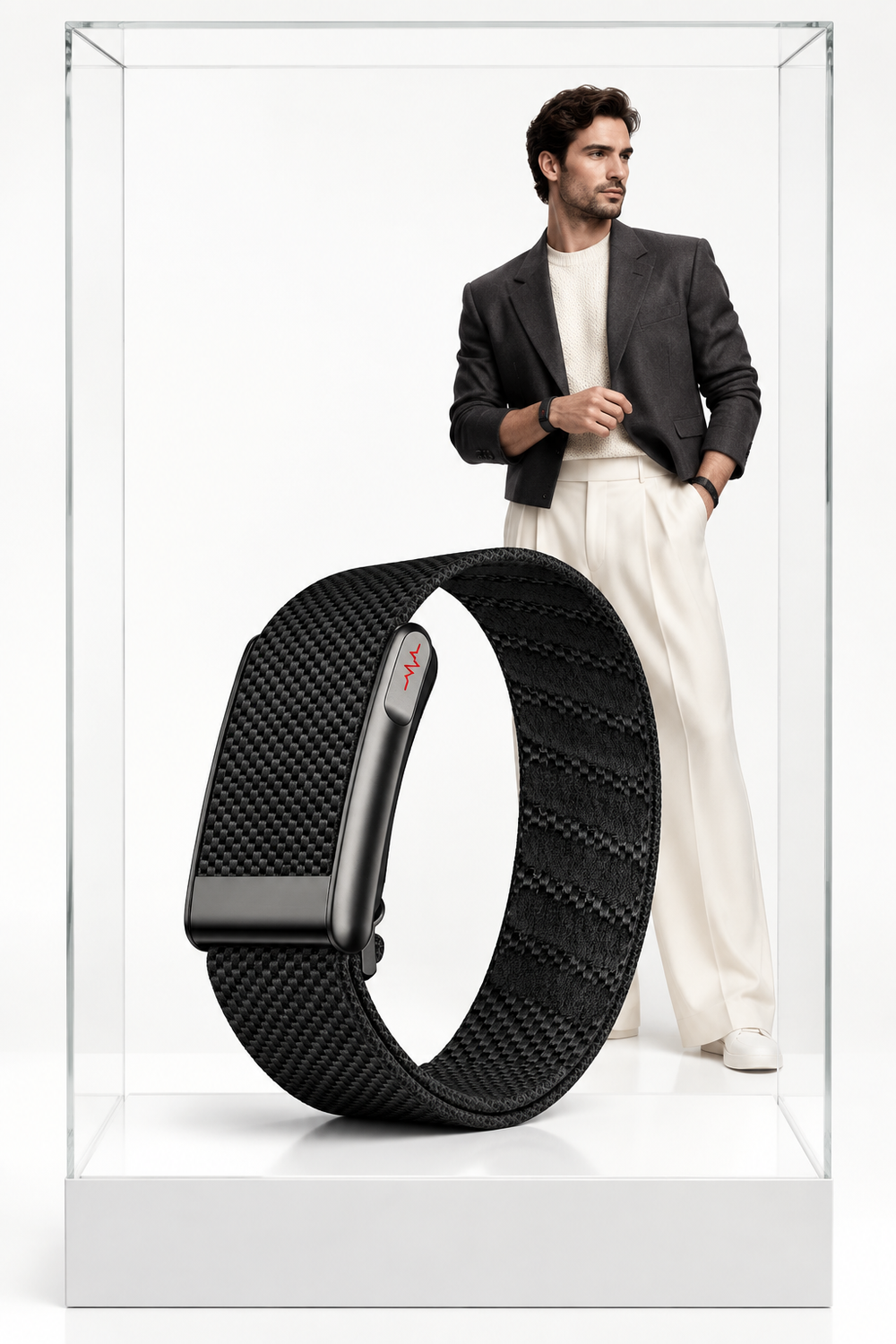 F370 Screenless Smart Band Monitors ECG Heart Rate Blood Pressure