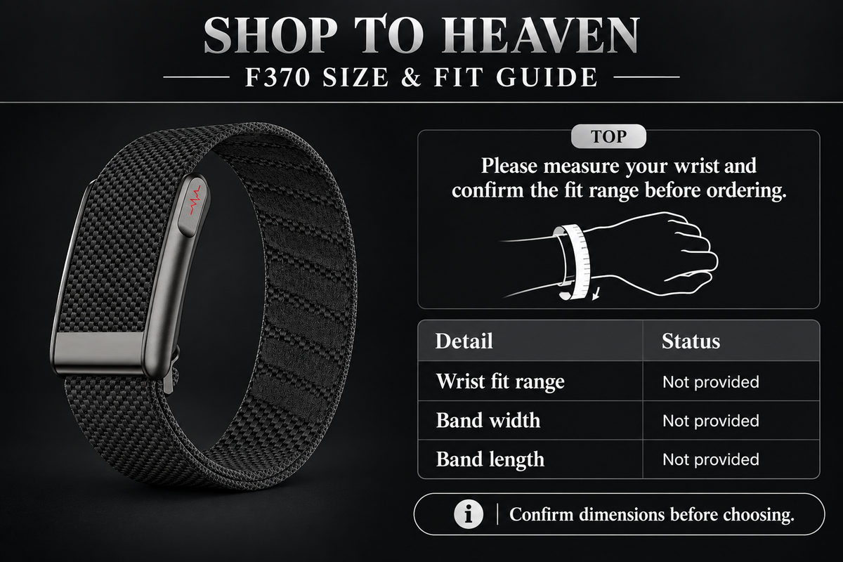 F370 Wristband Fit Guide