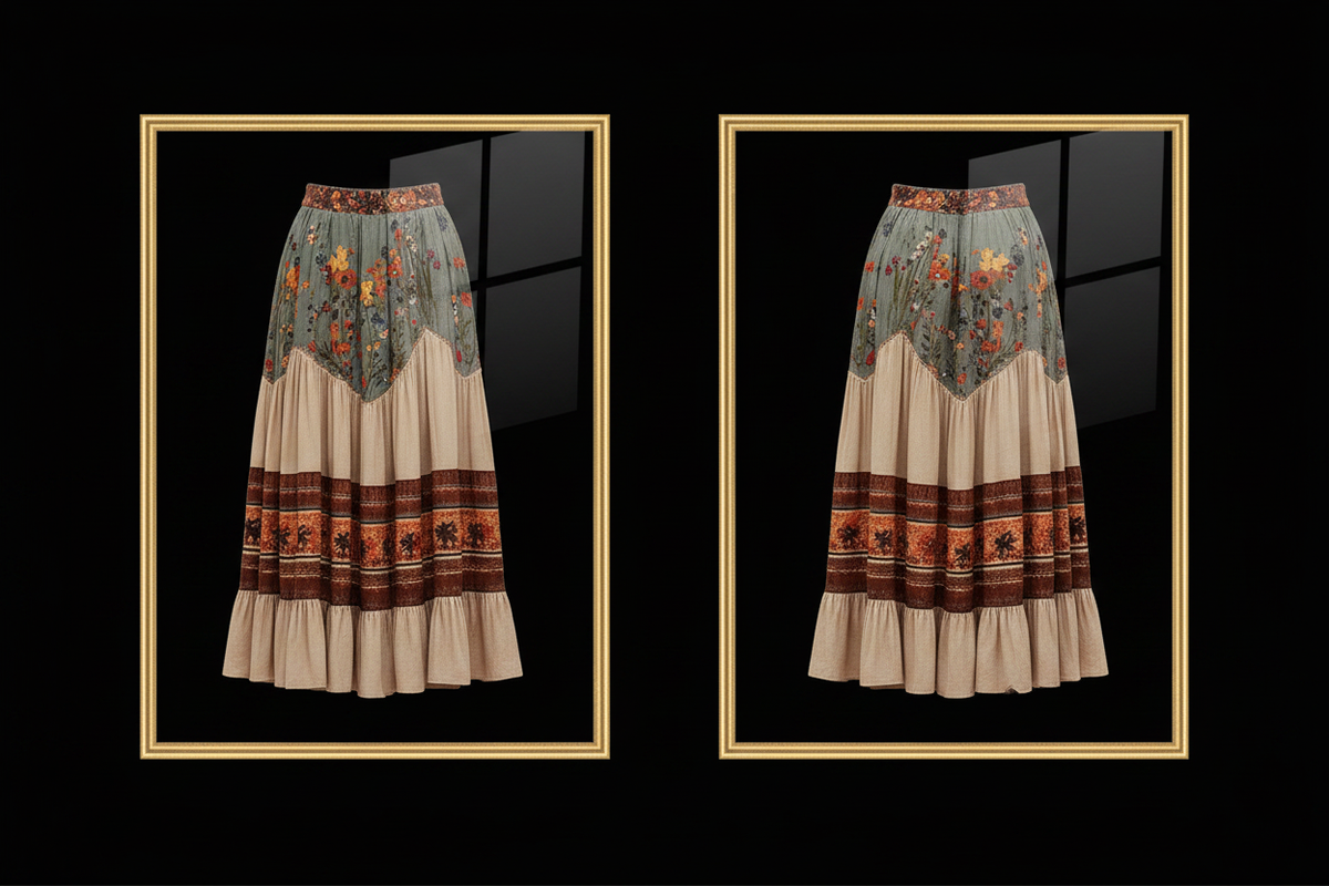 Frame – Bohemian Patchwork Maxi Skirt