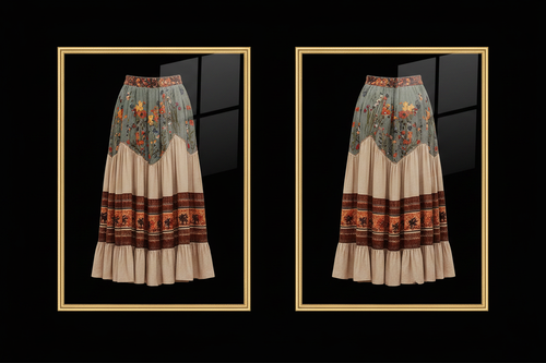 Frame – Bohemian Patchwork Maxi Skirt