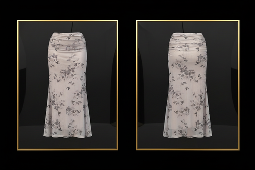 Frame – Floral Mesh Maxi Skirt