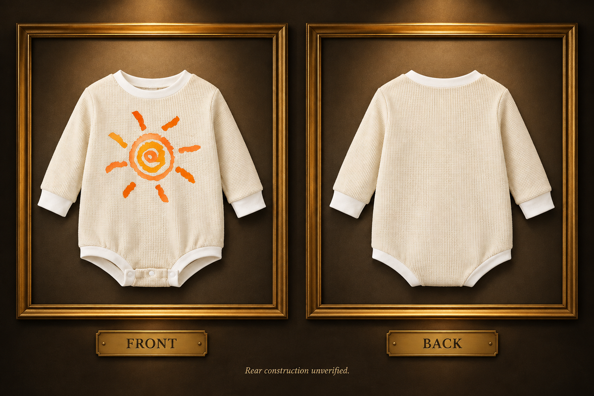 Frame Photo — Sun-Print Waffle Baby Romper