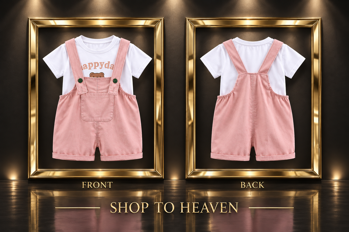 Frame Photo — T-Shirt & Suspender Shorts Set
