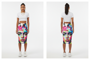 Front & Back – Graffiti Pencil Skirt