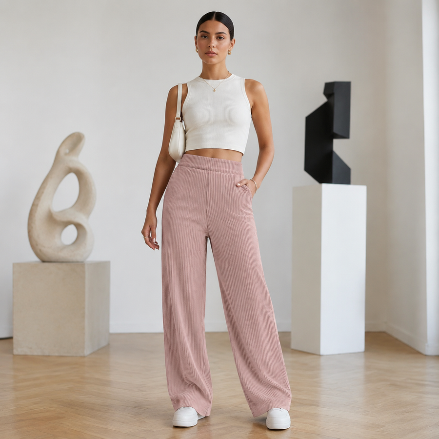 High Waist Loose Wide Leg Pants — editorial lifestyle