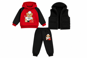 Kids Three-Piece Set Red Individual