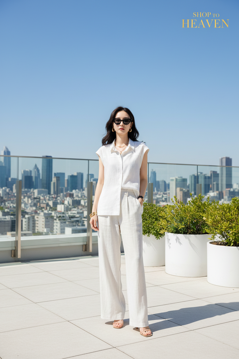 Lifestyle – Sleeveless Linen Shirt