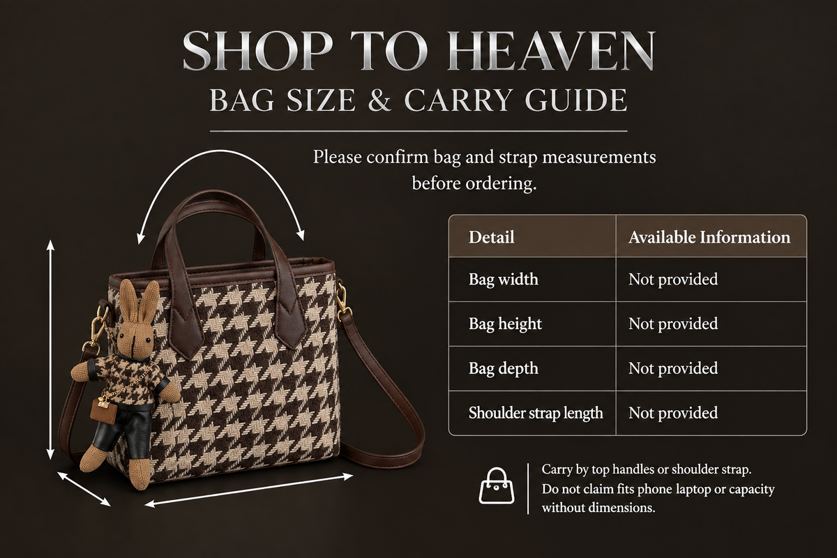Mini Patterned Bag Size Guide