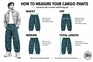 Nylon Cargo Pants Revised Measuring Guide