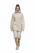 Oversized Zip Turtleneck Sweater — Relaxed Knit Pullover