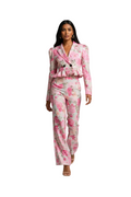 Floral Ruffle Top & Wide-Leg Pants Set — Resort Summer Two-Piece