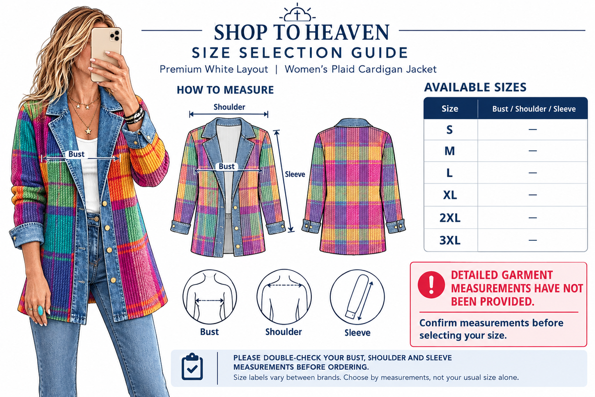 Plaid Cardigan Size Selection Guide