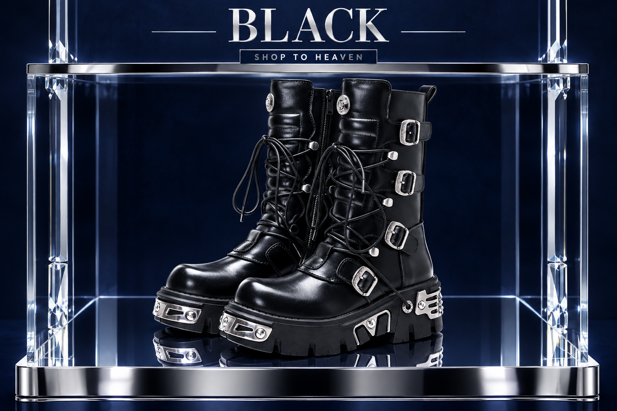 Platform Boots Black Showcase