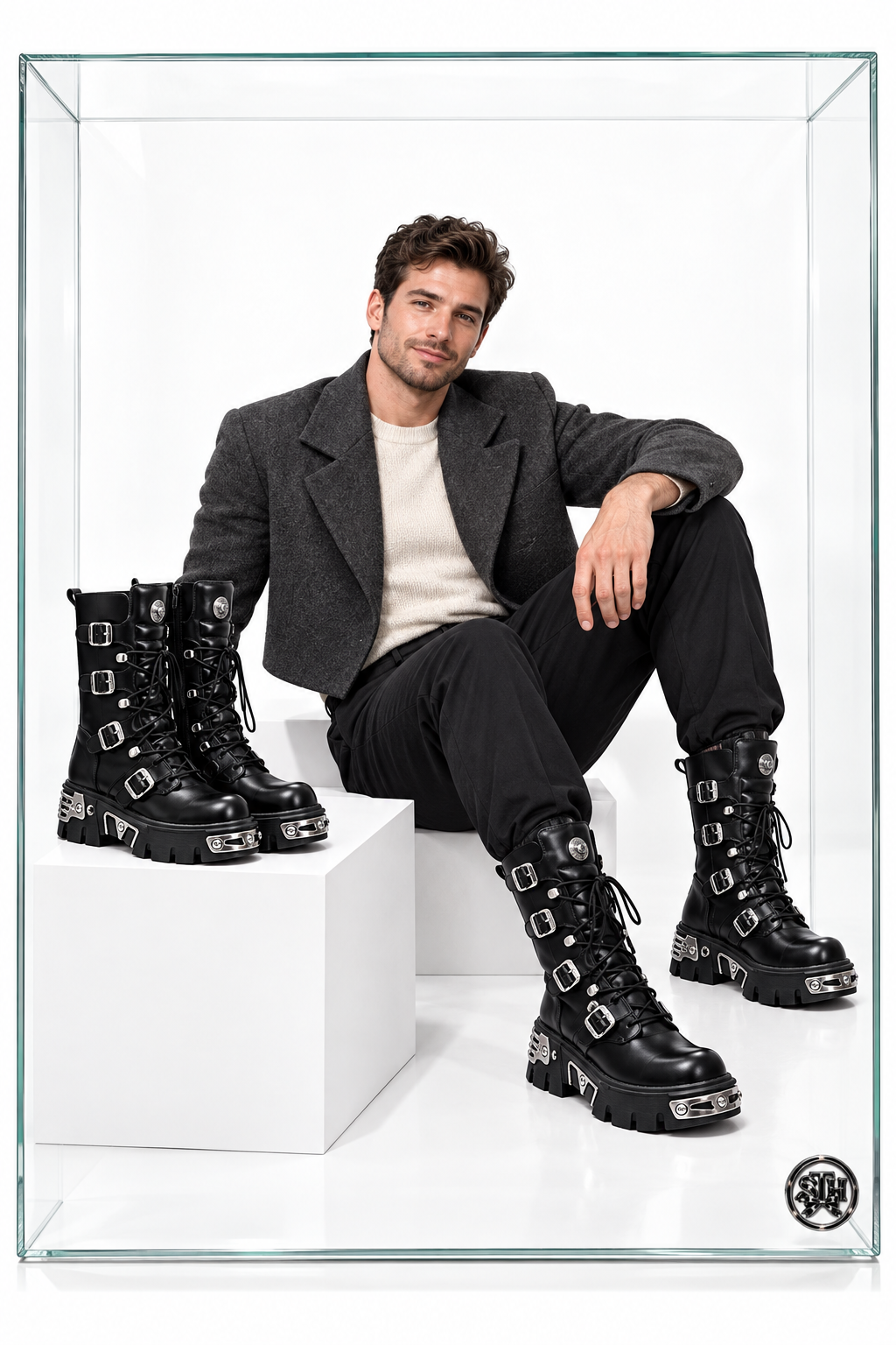 Platform Boots Men’s Model Cover