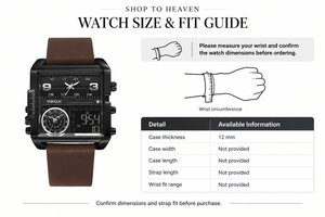 Rectangular Watch Fit Guide