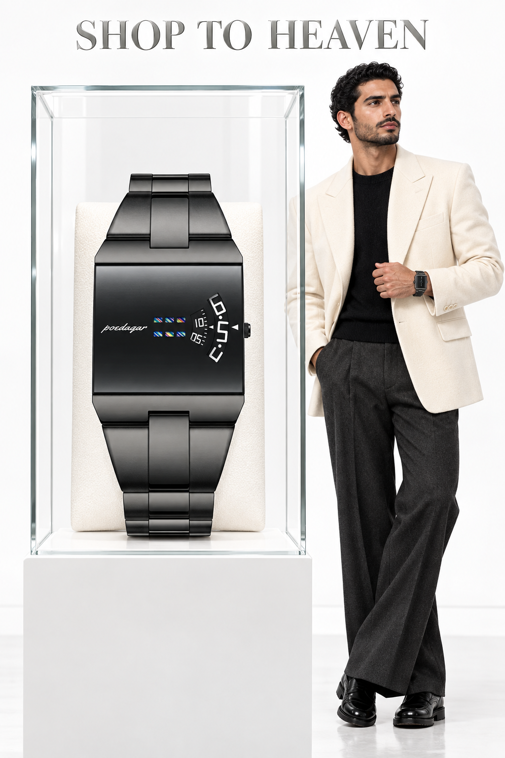 Rectangular Watch Gunmetal Cover