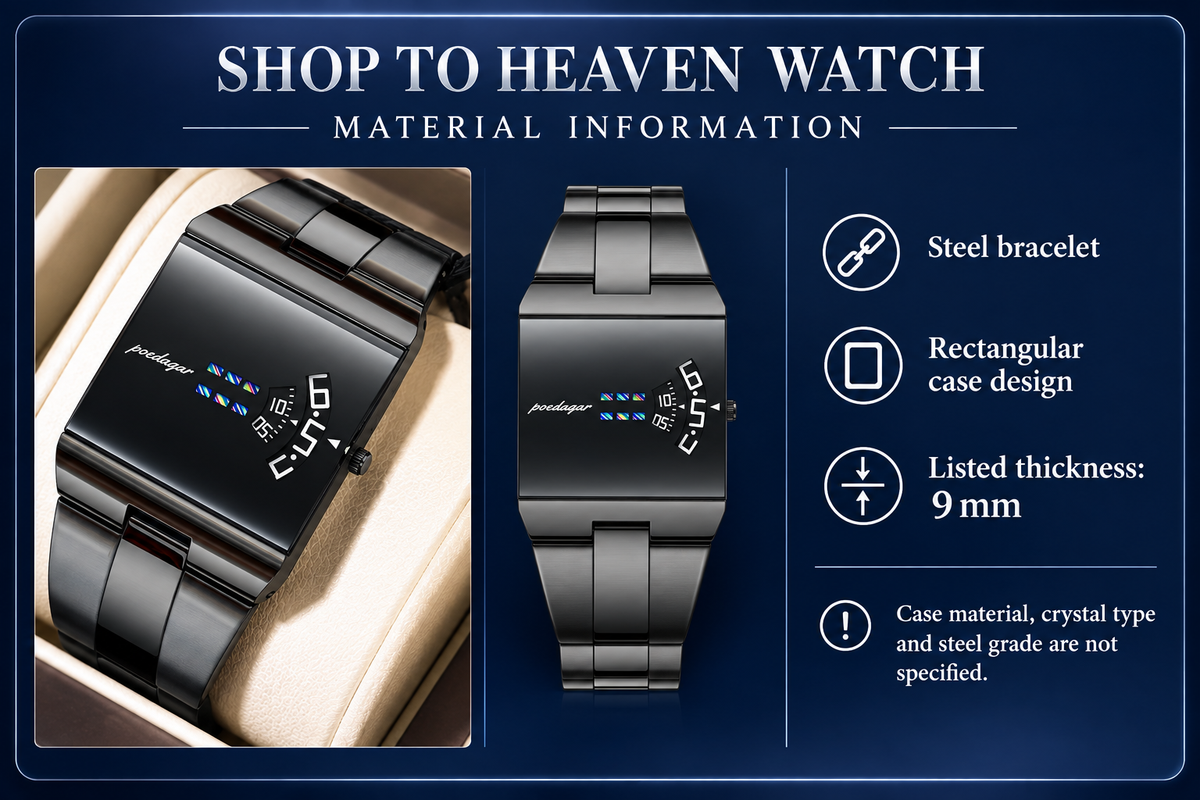 Rectangular Watch Material Information