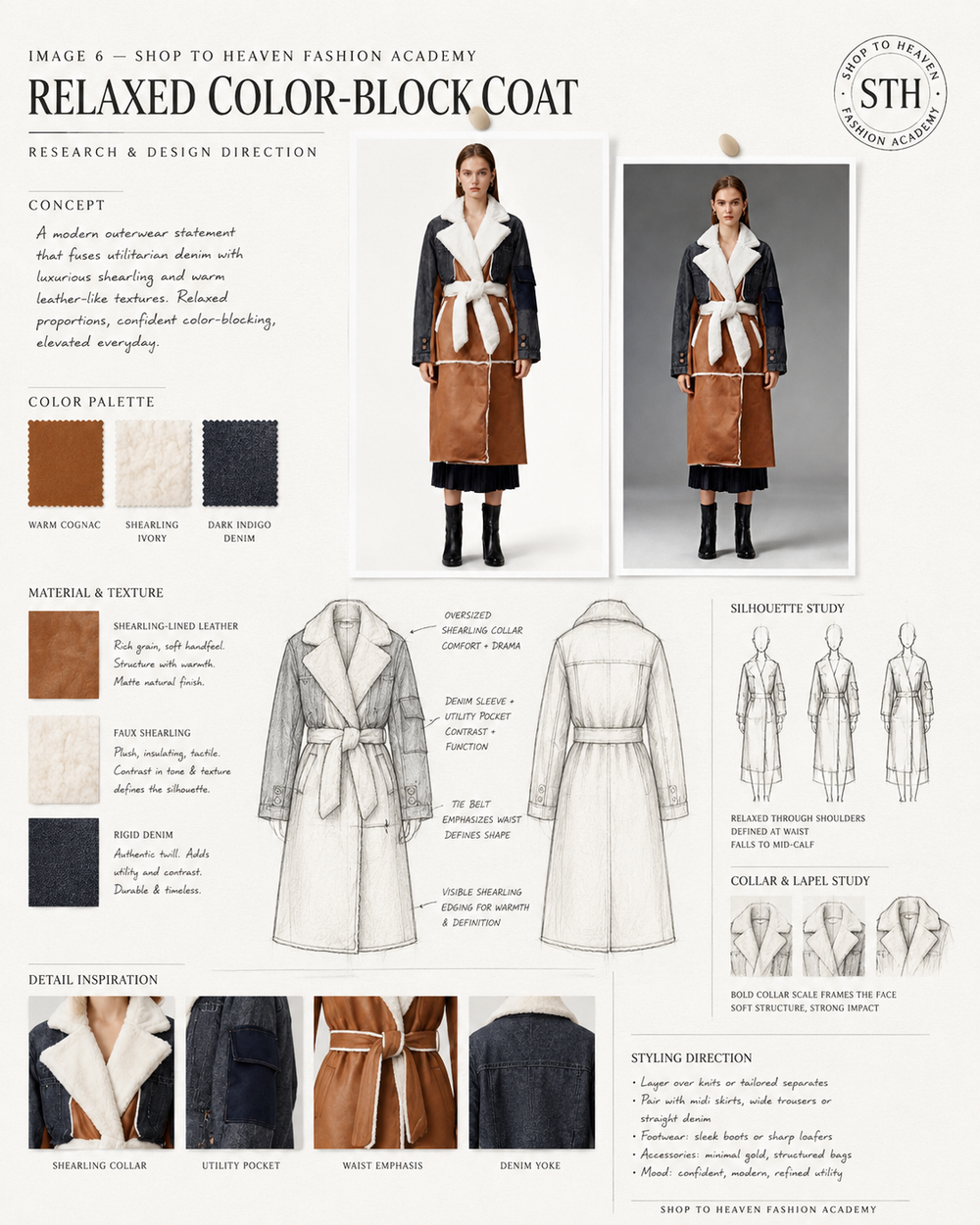 Relaxed Color-Block Coat