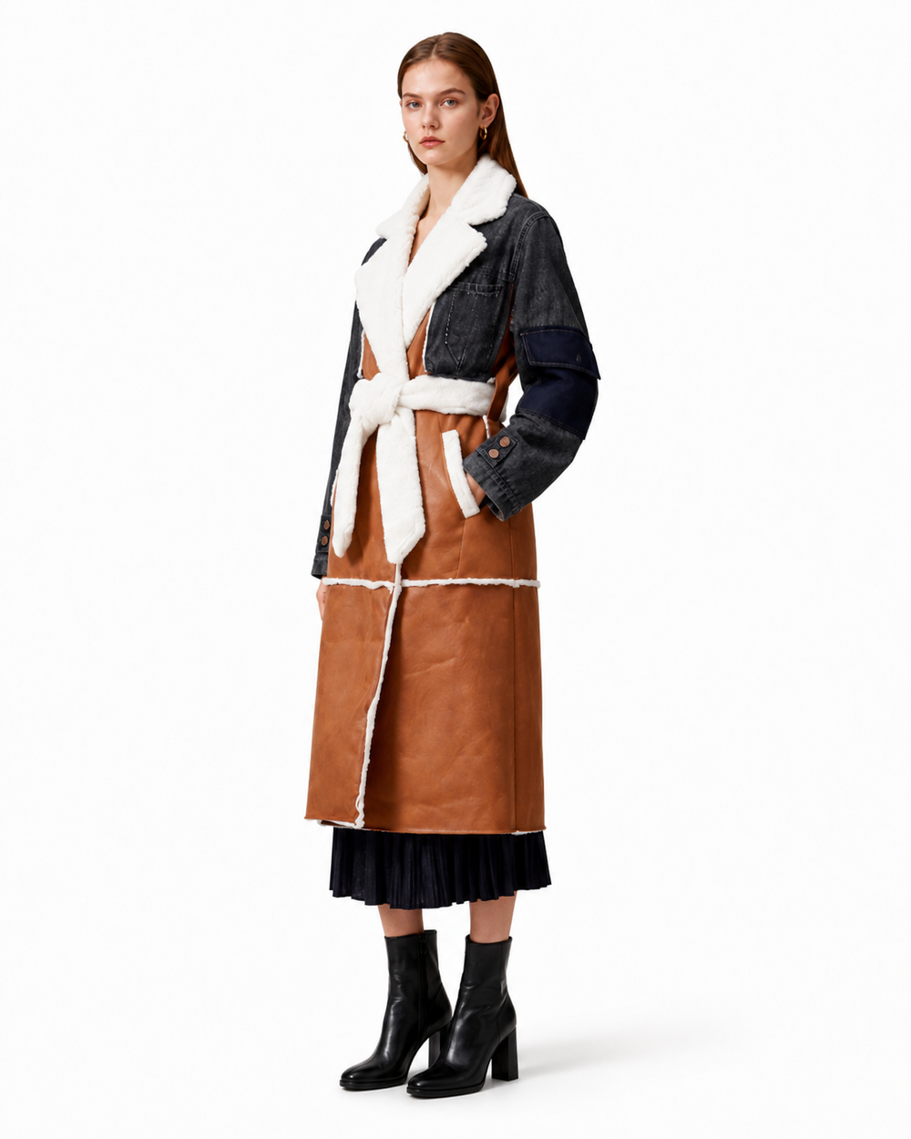 Relaxed Color-Block Coat