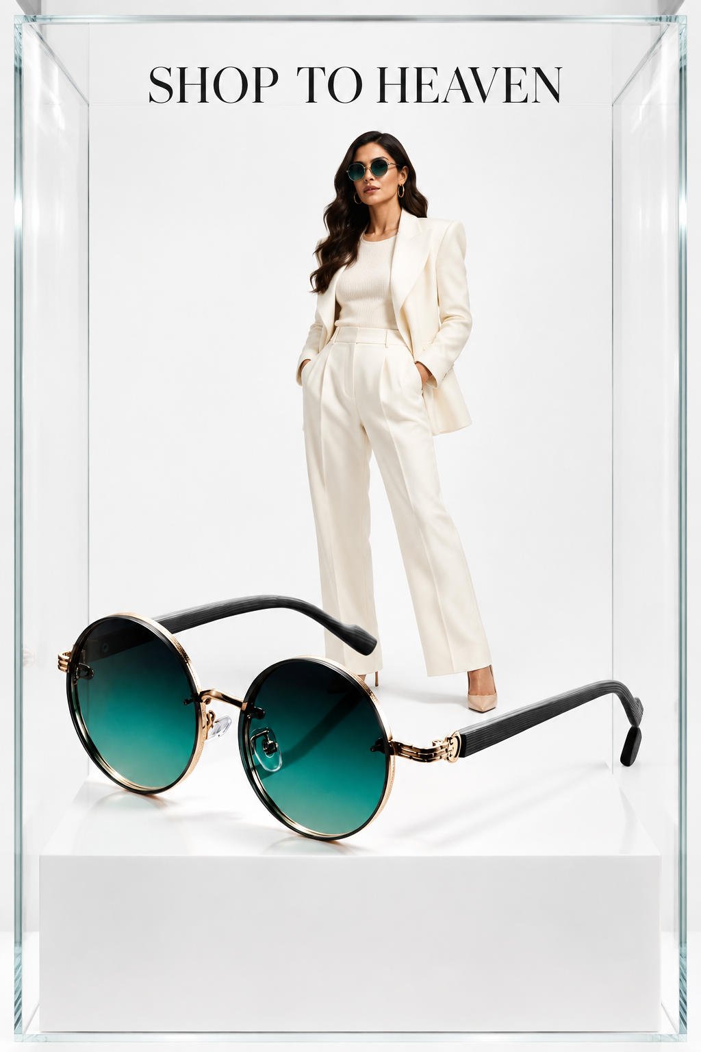 Round Sunglasses Green Cover