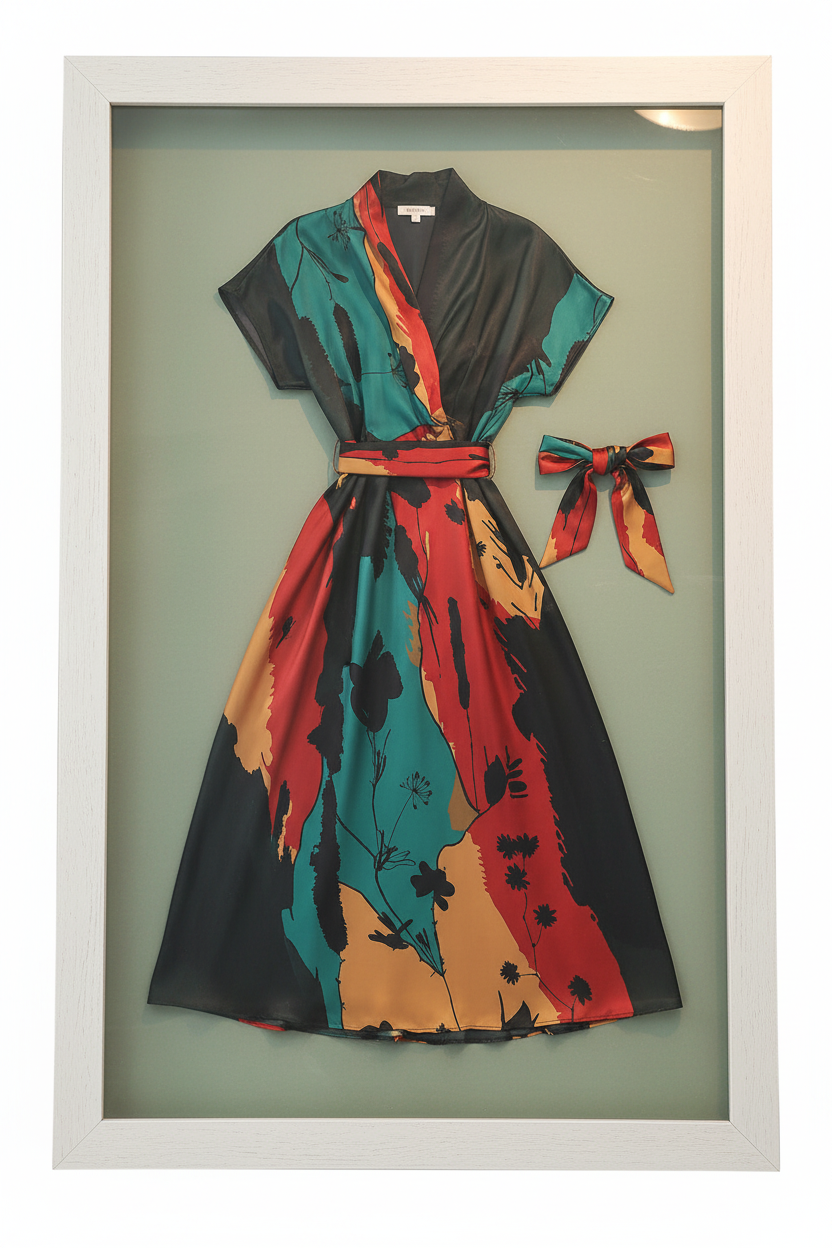 Satin Dress Framed