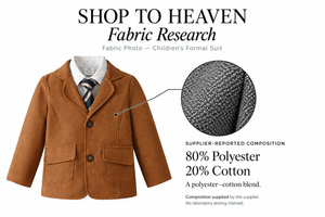SHOP TO HEAVEN Fabric Research — Children’s Formal Suit