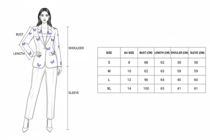Size Guide – Butterfly Blazer