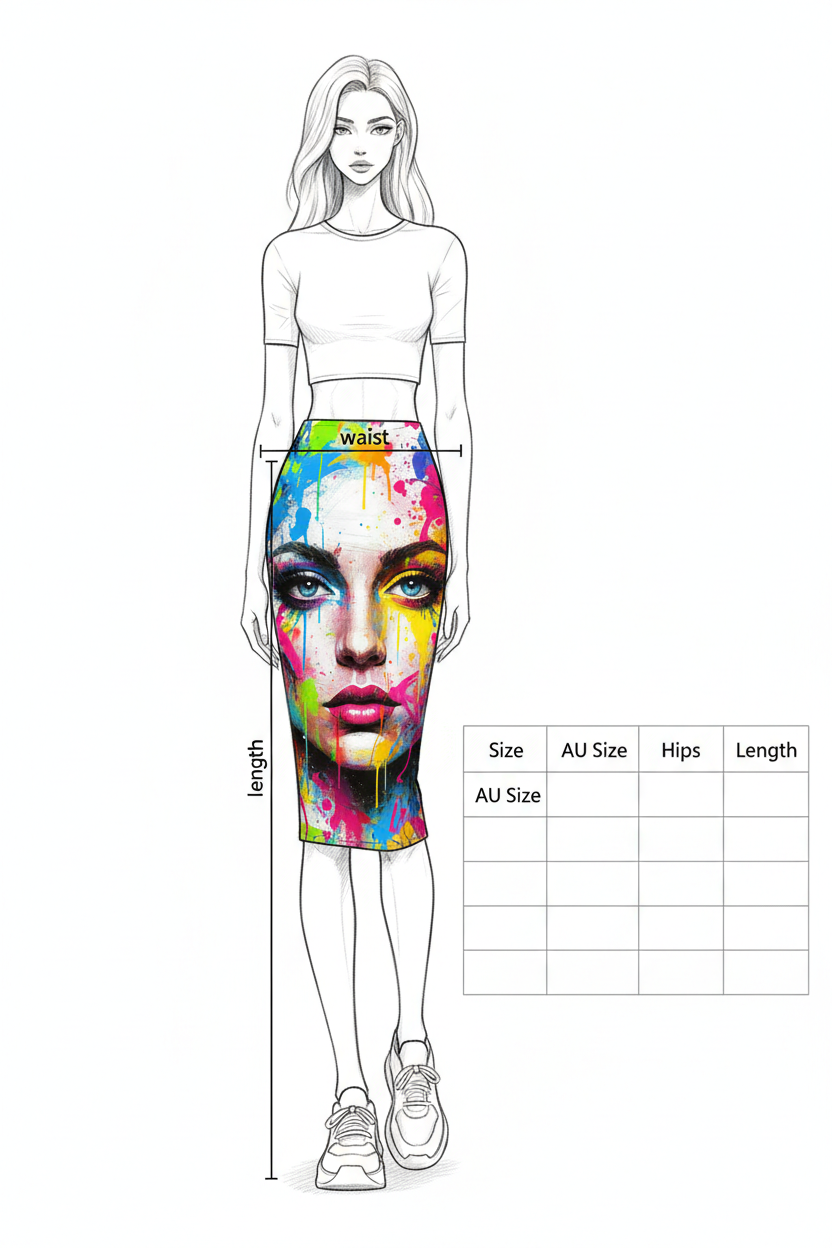 Size Guide – Graffiti Pencil Skirt