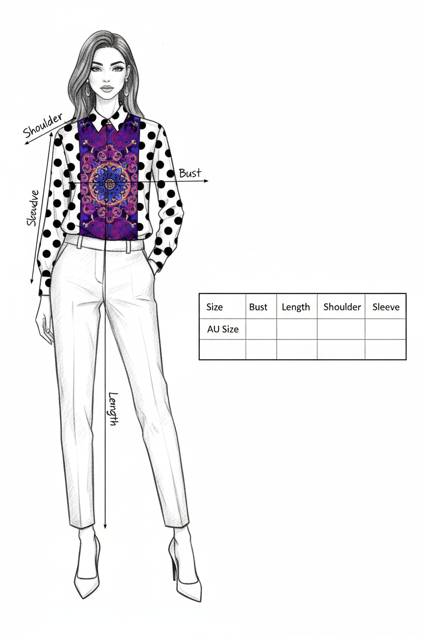Size Guide – Polka Dot Baroque Blouse
