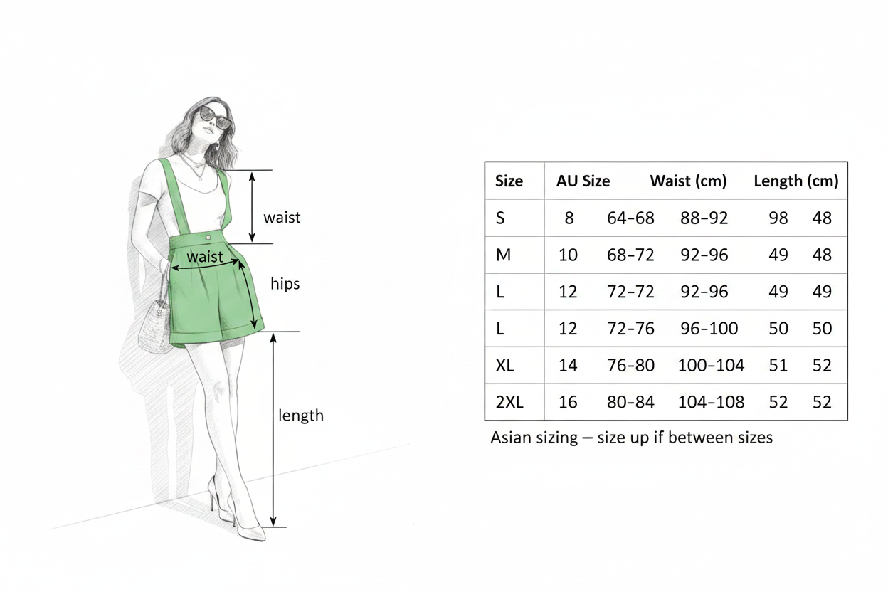 Size Guide – Suspender Shorts