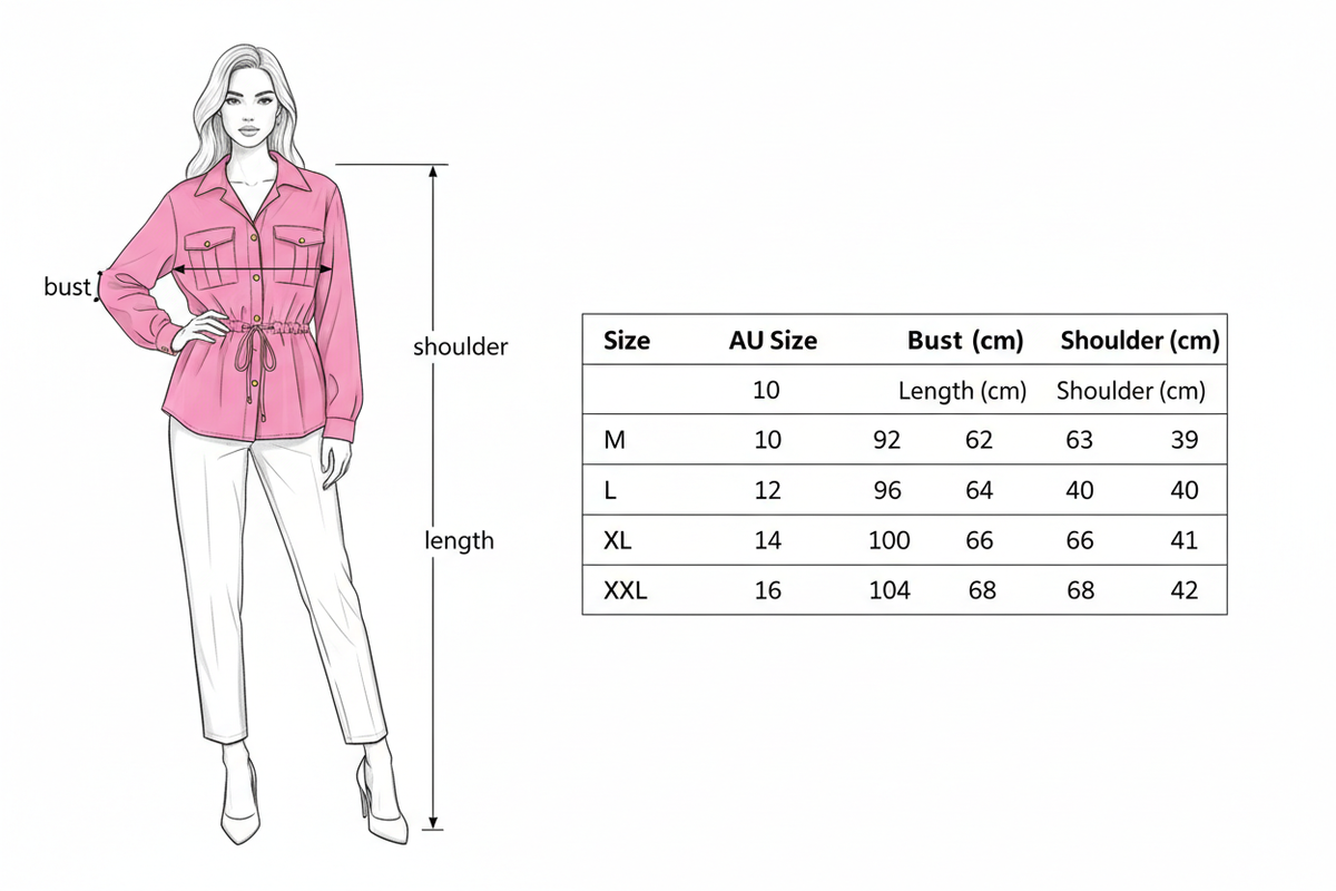 Size Guide – Utility Drawstring Blouse