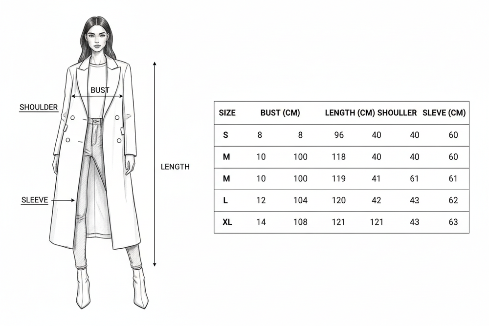 White Blazer-Style Trench Coat — Relaxed Fit