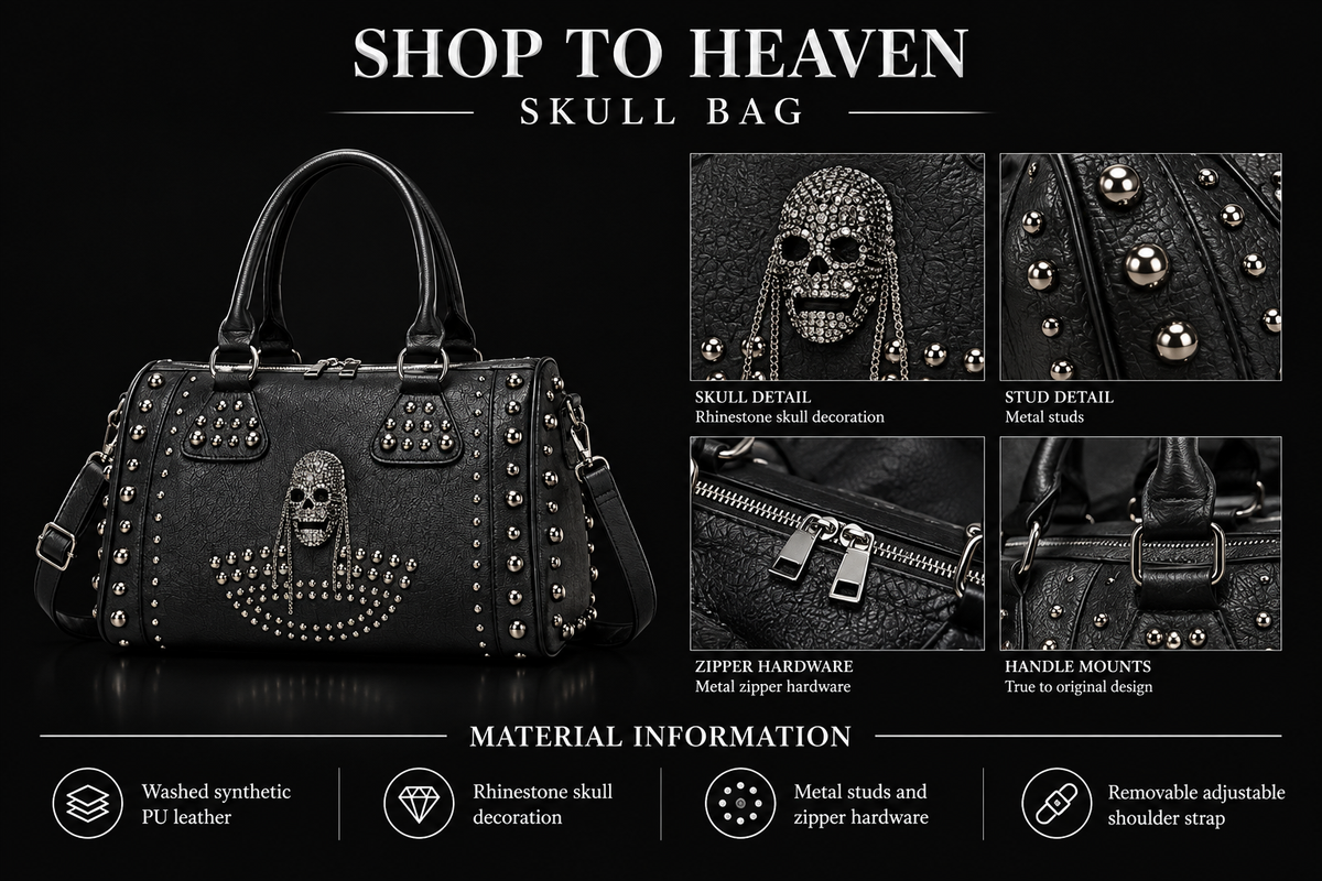 Skull Handbag Material Information