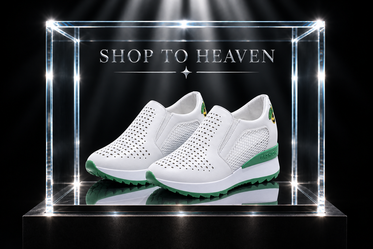 Slip-On Wedge Shoes Glass Cover